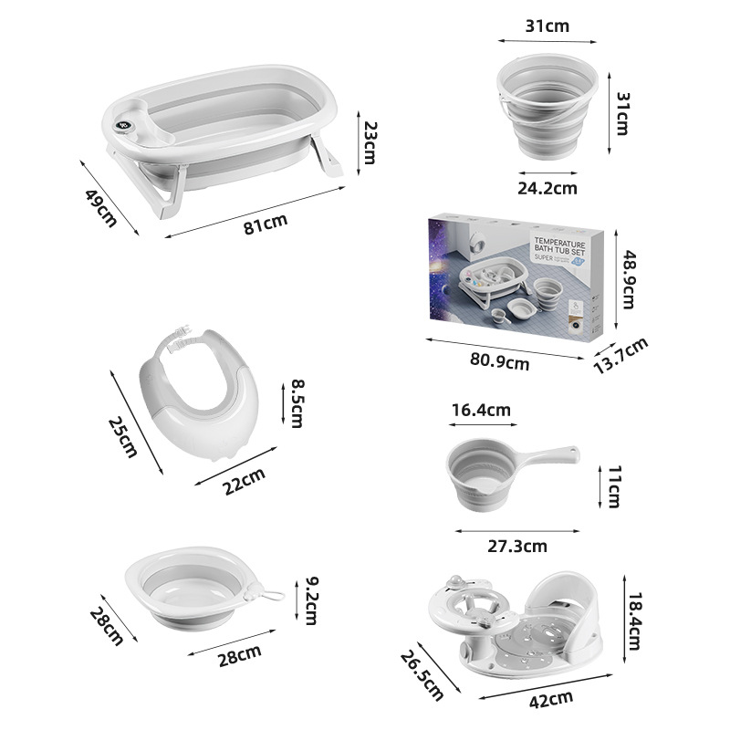 bañera set de bañera plástico plegable gran hogar artículos neonatales set de bañera plegable bebé