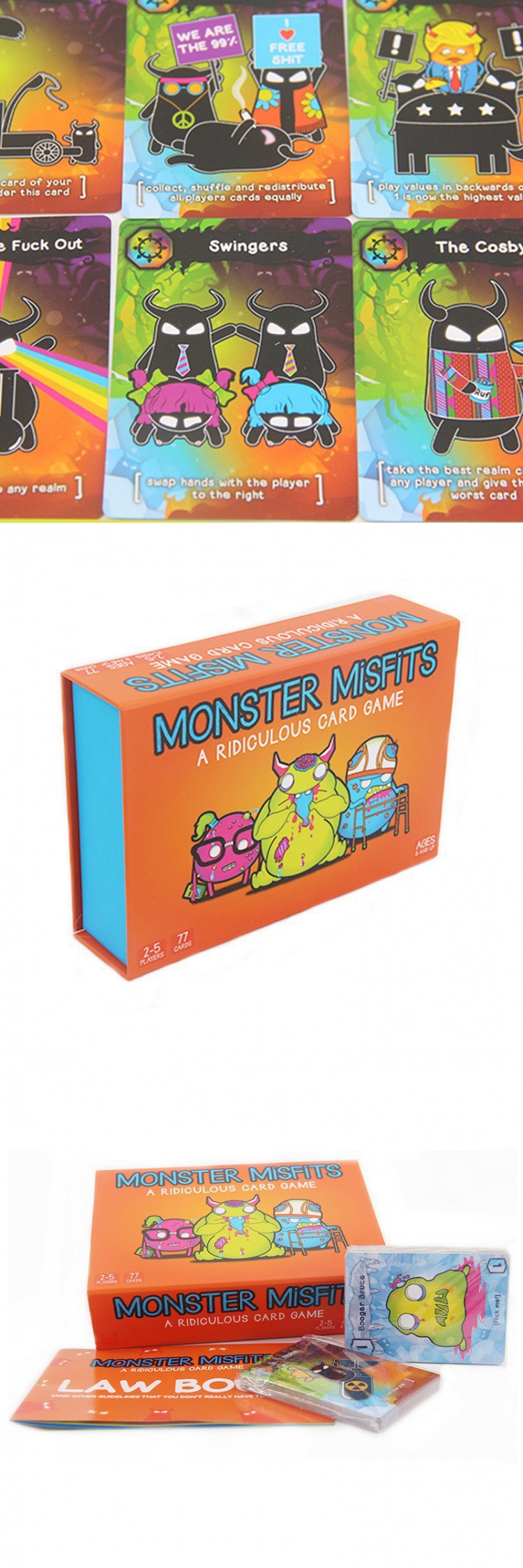 Misfits/Rejects Monster Misfits Board Game Card Tabletop_voghion.com