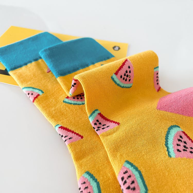 Casual Style Unisex Casual Animal Fruit Flower Cotton Crew Socks A Pair