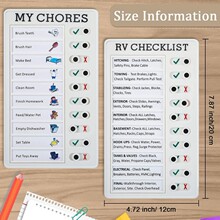 新RV Checklist房车便签留言检查表暑期儿童好习惯养成自律打卡器