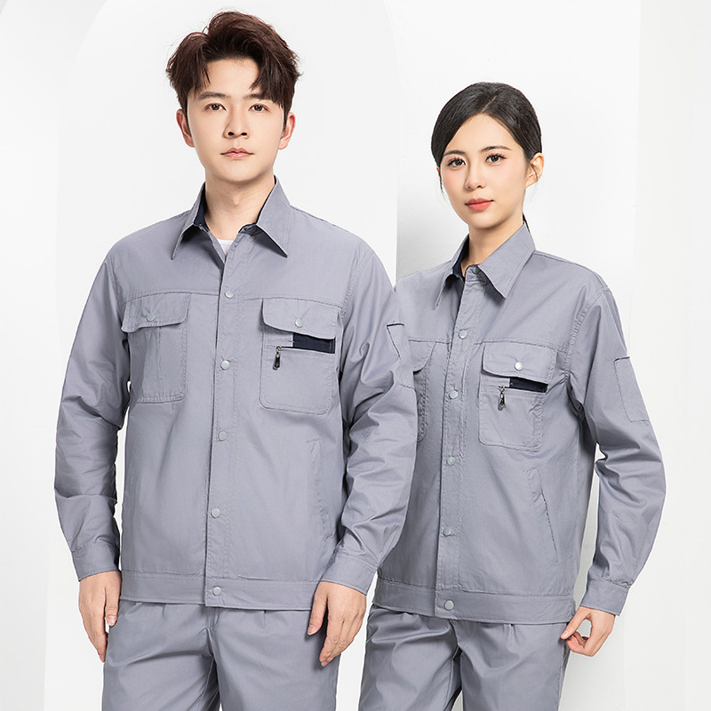 夏薄い長袖と半袖作業服スーツ吸湿性通気性耐摩耗性工場ワークショップ自動車修理作業服卸売|undefined