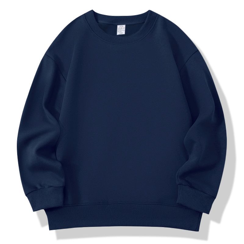 Suéter de color sólido para niños otoño y invierno ropa infantil de manga larga camisa en blanco fábrica de ropa de jardín de infantes logotipo de impresión spot