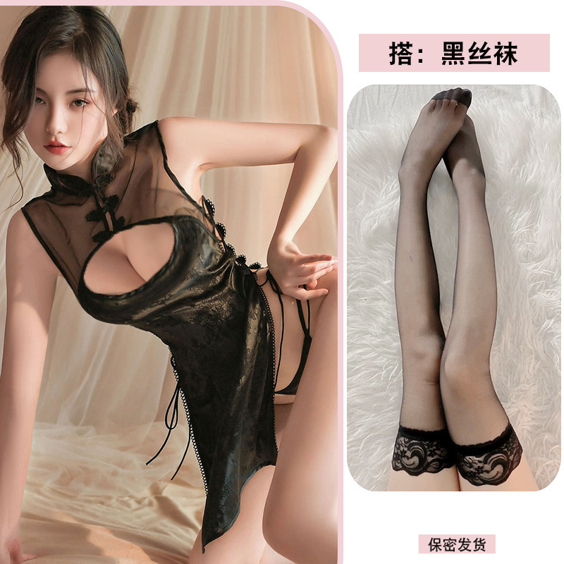 Black + black stockings