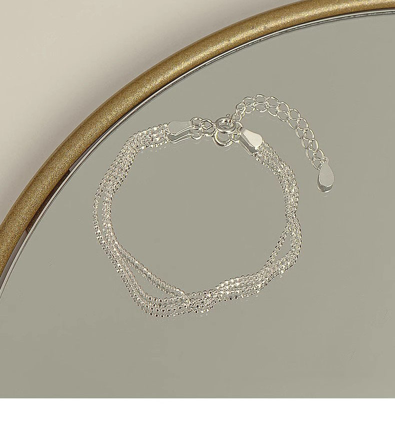 5g Weight Bracelets Classification 1 Piece Quantity Daily Occasion 925 Sterling Silver Material Round, Solid Color Pattern Women's Gender Polishing Design Simple Style Style 925 Sterling Silver Bracelets Simple Style 7