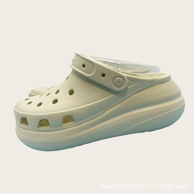New Thick-Soled Puff Shoes with Increased Comfort, Non-Slip, Wear-Resistant, Breathable, Versatile, Wholesale Shoes with a Stepping-On-Clouds Feel, Outdoor Clogs