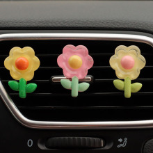 跨镜电商专供六瓣花水晶汽车空调出风口装饰香薰夹出风口中香水夹
