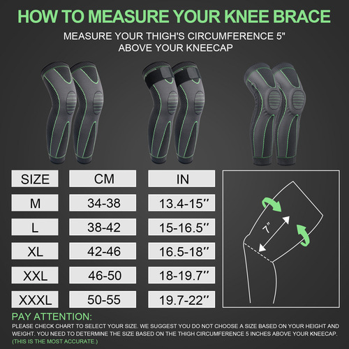 Knitted straps pressurized sports extended knee pads for men and women in autumn and winter calf protection basketball football warm knee pads