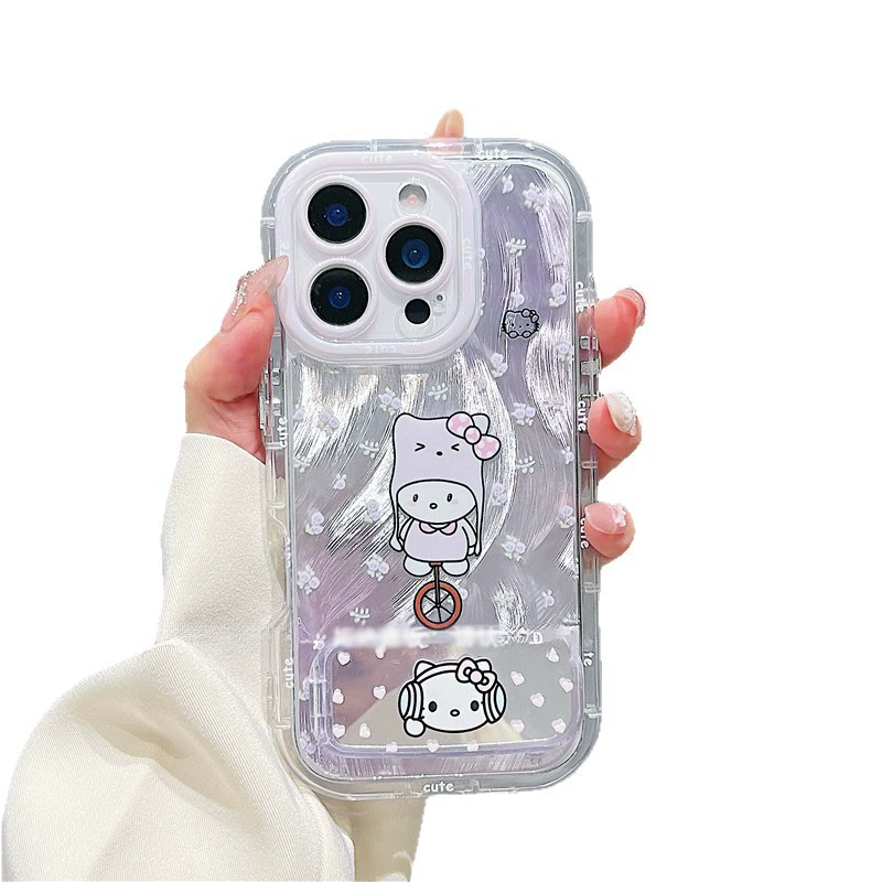 Apple, Hello Kitty, совместимый iPhone 15, чехол для телефона, трубка, браслет, iPhone13 Pro, объектив, iphone, 8
