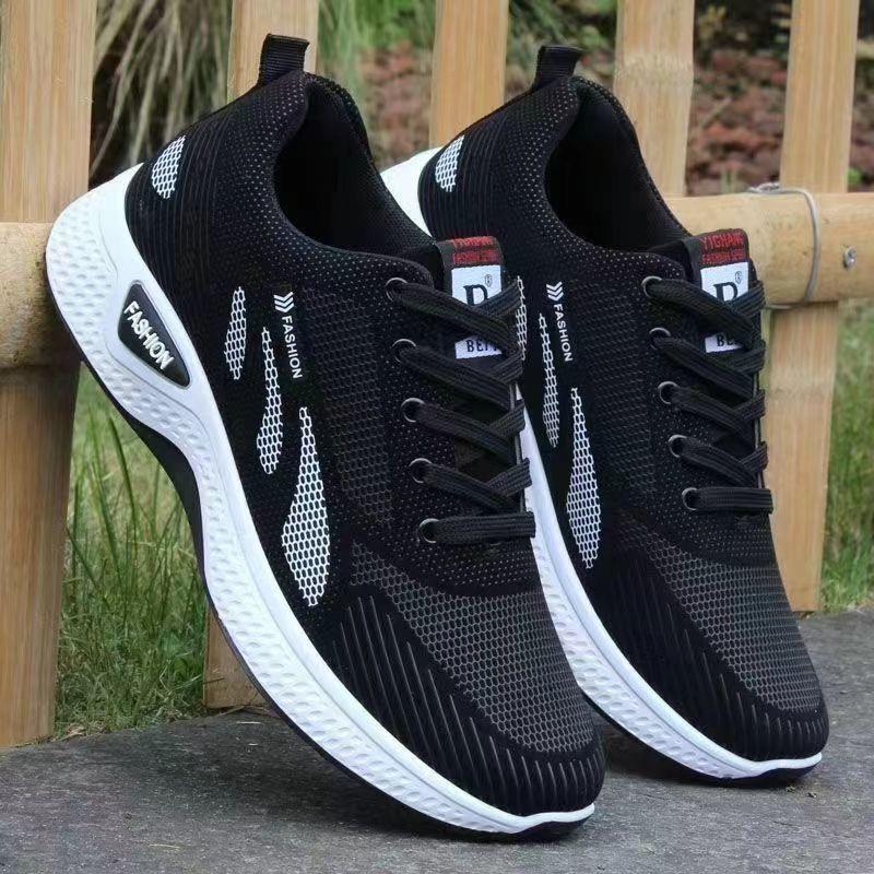 Spring Height Increasing Men's Shoes Mesh Shoes Work Canvas Shoes Men's All-match Casual Shoes Sports plus size Breathable Shoes