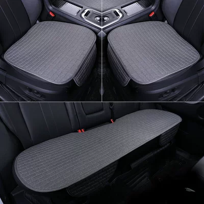 Applicable to Great Wall Haver Dragon MAX Four Seasons universal car cushion Breathable linen seat cushion cover non-slip seat cushion (Seat cushion, seat cover) - one-gray-front-row