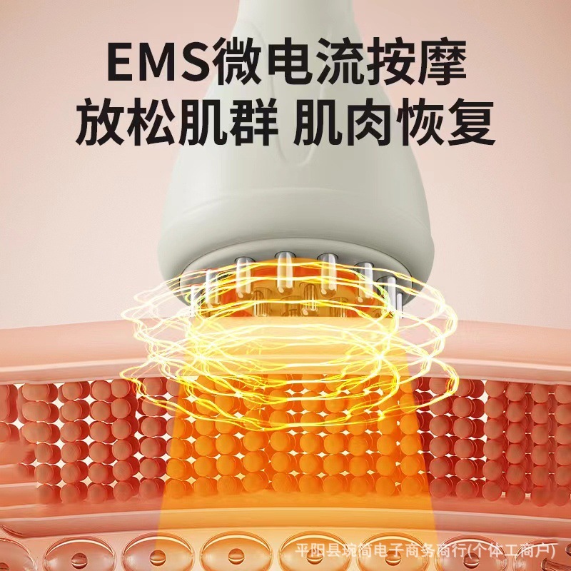drenaje meridiano relajación inteligente doméstico abdominal frotamiento meridiano cepillo hombro y cuello vibración luz roja drenaje dispositivo de calor masaje de cuerpo completo