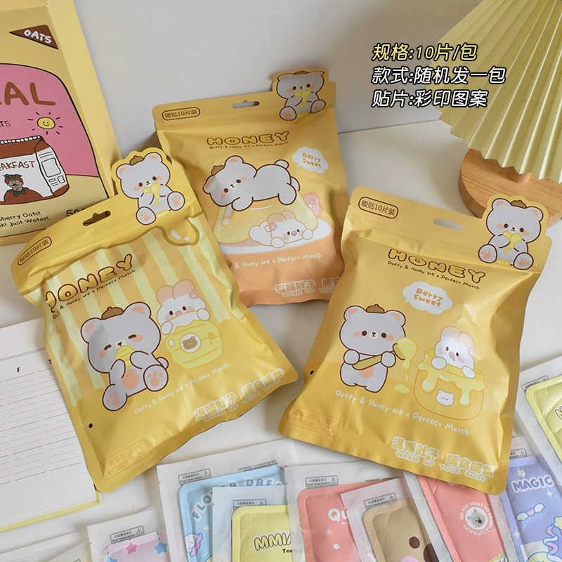 Cute children's cartoon warm stickers, winter keep warm sticker