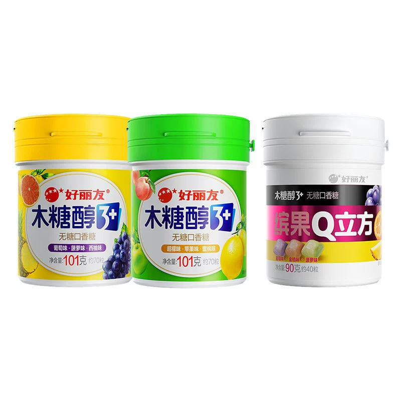 Безсахарная жевательная резинка Orion Xylitol 3+, портативная жевательная резинка для свежего дыхания, пузырёвая резинка, группа древесины