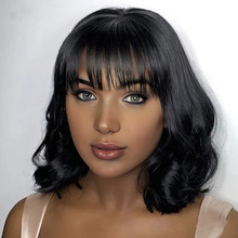 速卖通欧美假发女士短卷发化纤假发套羊毛卷短发厂家现货一件代发