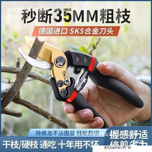 6875 People Collect German Imported Sk5 Gardening Shears Stainless Steel Labor-Saving Pruning Fruit Tree Thick Branches Direct Sales