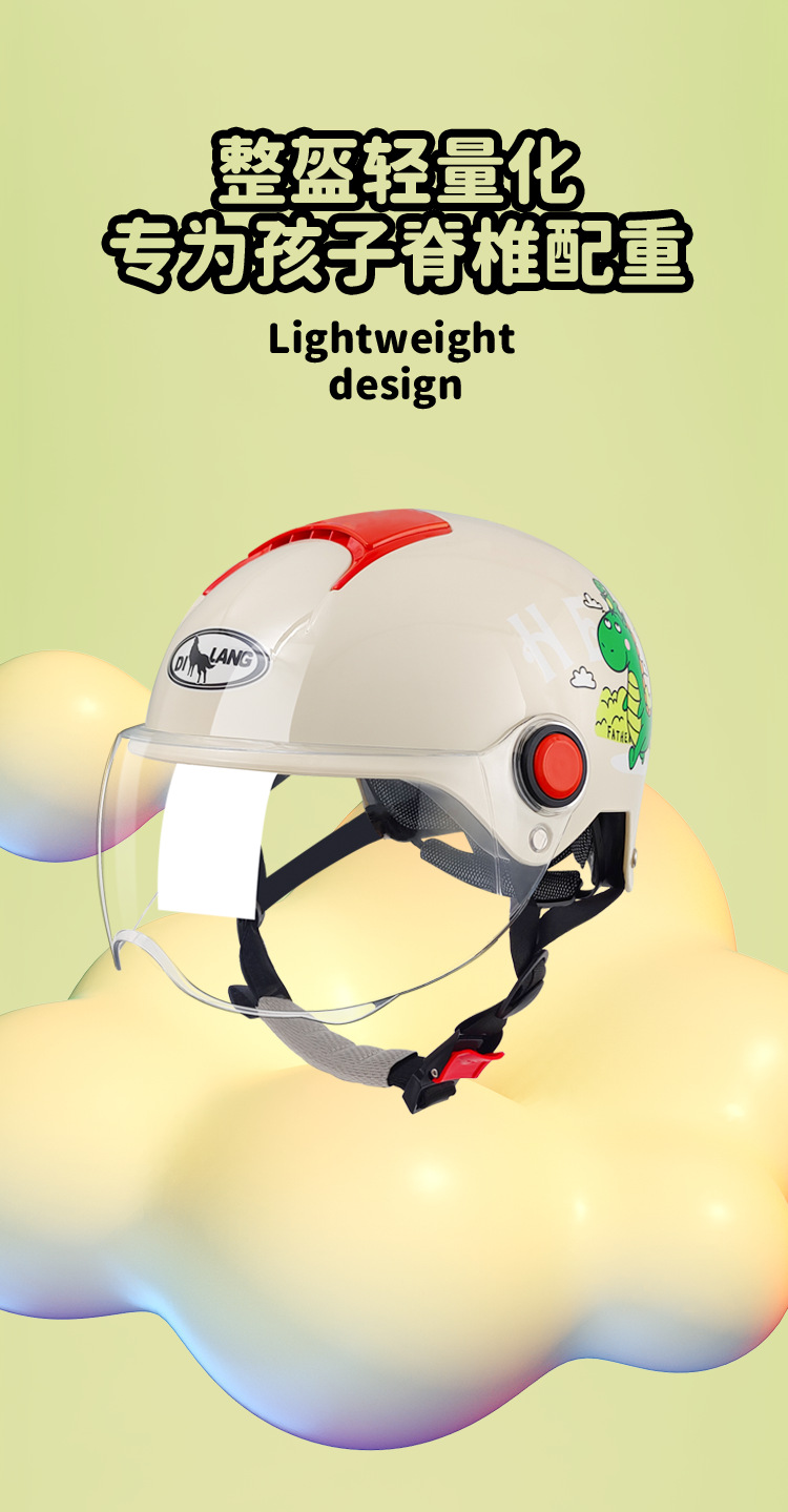 Class a New National Standard 3C Certified Kidsren's Helmet Female Kids Winter Electric Motorcycle Boy Half Helmet Breathable
