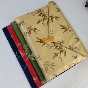 Chinese Style Jacquard Brocade Forged Cheongsam Han Dynasty Spun Cloth Buckle Storage Bag Embroidered Bamboo Leaves Exquisite Packaging Bag