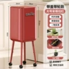 Large 8133 trash can [red] [no bending, with lid] + wheels + letters
