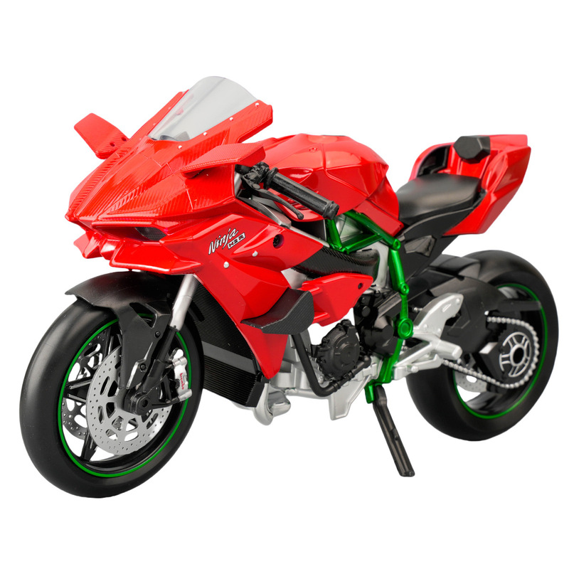Baosilun 1/9 合金 H2R オートバイモデルスプレー可能シミュレーション大型オートバイ音と光のおもちゃ Chuanqi レーシング|undefined
