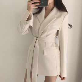 小西装外套女2023新款春秋黑色上衣秋季韩版西服英伦风设计感小众