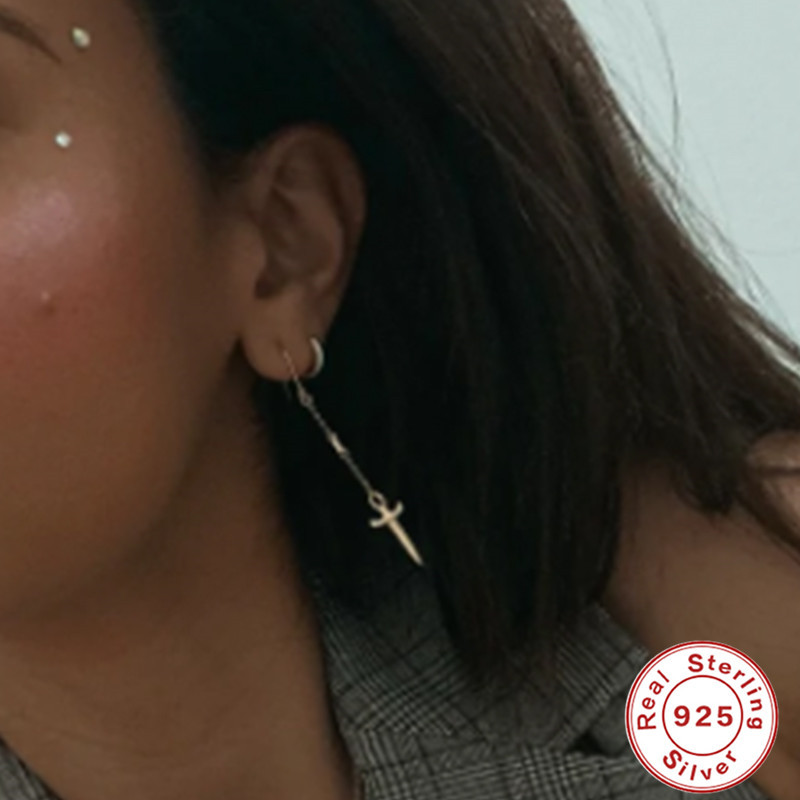 Fashion Geometric Sterling Silver Asymmetrical Artificial Pearls Rhinestones Drop Earrings 1 Pair