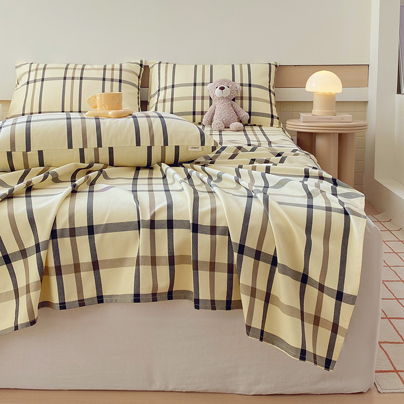 Nueva clase A algodón floral viejo y grueso sábana gruesa de una sola pieza de algodón puro 100 ropa de cama individual de dormitorio de primavera y verano de tres piezas