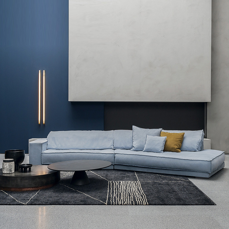 Italiano Baxter esmerilado sofá de tela sala de estar especial en forma de sofá esquina concubina Imperial Gran apartamento tecnología tela sofá muebles