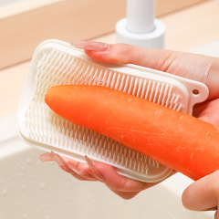 2022 New Simple Foldable Fruit and Vegetable Cleaning Brush Multifunction Sink Cutting Board Crevice Brush Amazon Wish