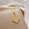 Small design pendant stainless steel, brand necklace, internet celebrity, simple and elegant design