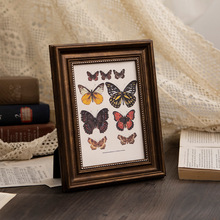 美式复古摆台相框6寸相框七寸标本洗照片打印做旧加做成画框挂墙