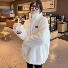 双面羊羔毛茸茸外套皮草女秋冬季2025新款仿獭兔毛毛绒上衣厚棉服