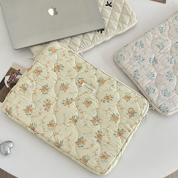 52191 Korean Ins Tablet Computer Storage Bag with Cute Diamond Embroidery Rabbit Design 11/13/ 15inch Notebook Storage