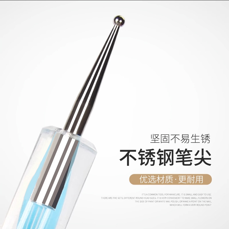 外国貿易クロスボーダーホットスタイルマニキュアペンセット双頭ドットペンアクリルペンホルダー兼用ドットフラワーニードルドットビーズブラシ|undefined
