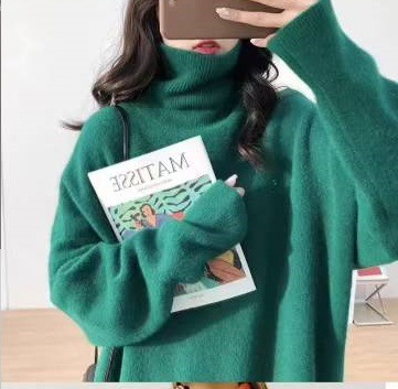 高领毛衣女款高端日韩简约纯色套头打底衫2025高级感针织衫|undefined