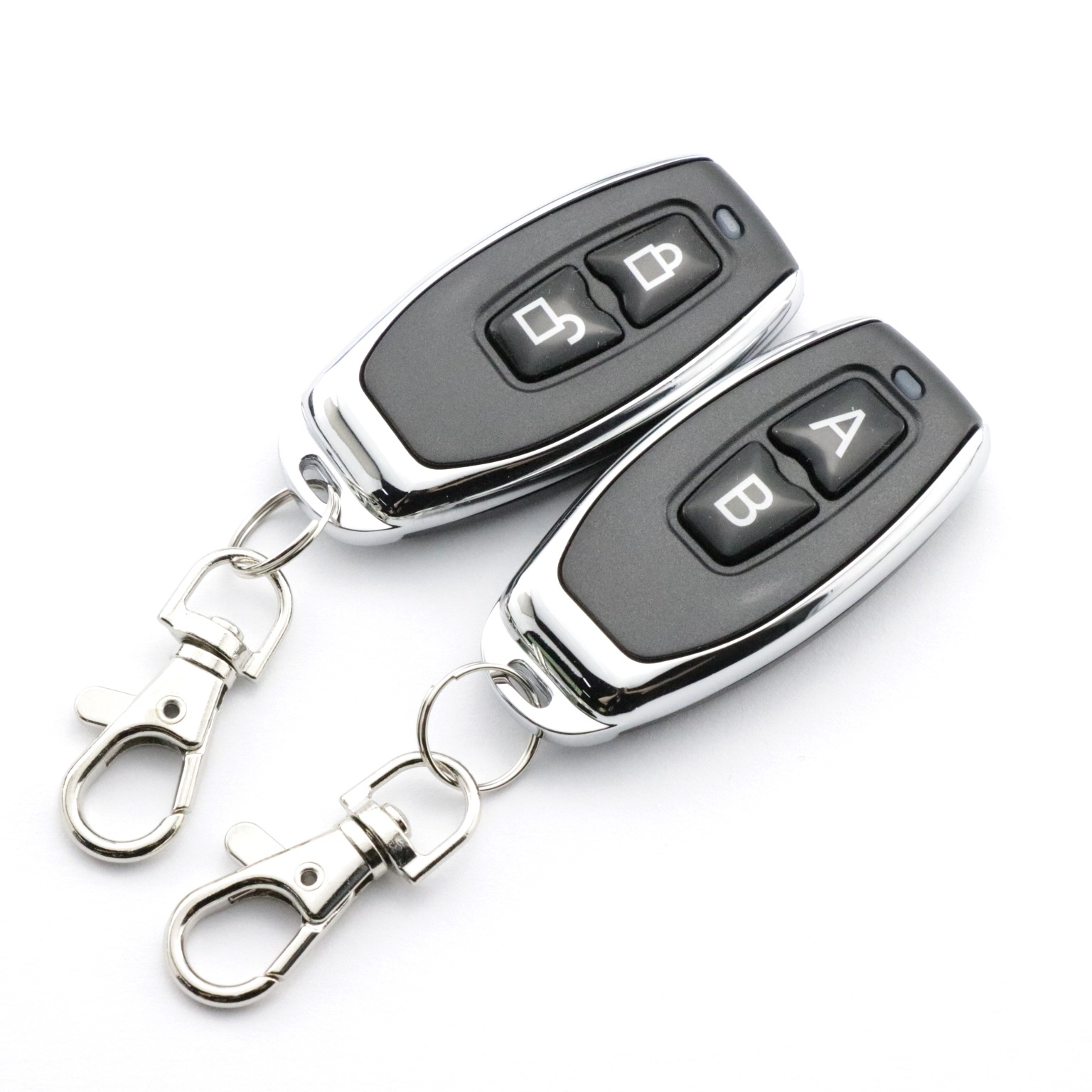 开关遥控器 两键金属学习码遥控器AB键 开关锁键 配二路遥控开关