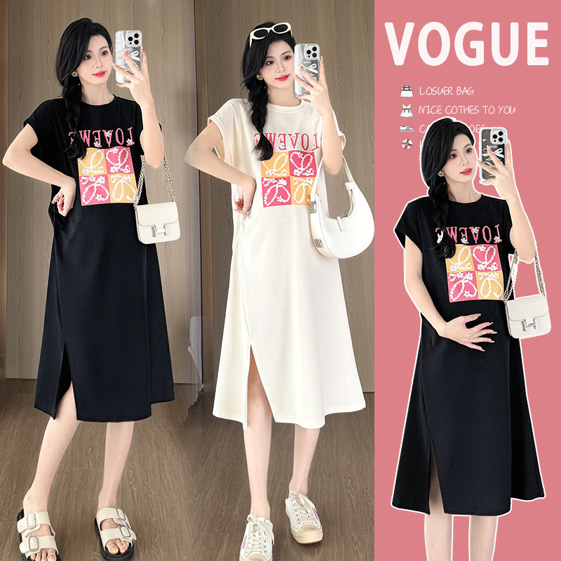Pregnant Women's Summer Short-sleeved T-shirt Skirt Summer Top Pregnancy Clothes Summer Small Loose dress Summer Pregnant Women's Summer Short-sleeved T-shirt Skirt Summer Top Pregnancy Clothes Summer Small Loose dress Summer