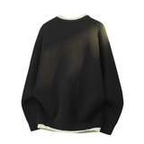 2026年秋季宽松圆领套头男式针织衫加厚可机洗青少年运动风毛线外，男装针织衫/毛衣，星座614