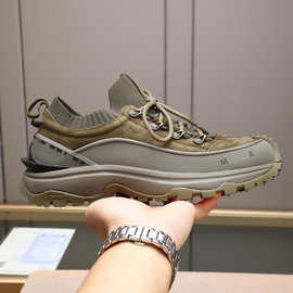 欧洲站时尚潮牌男鞋2026秋季新款休闲鞋男士厚底老爹鞋防滑登山鞋