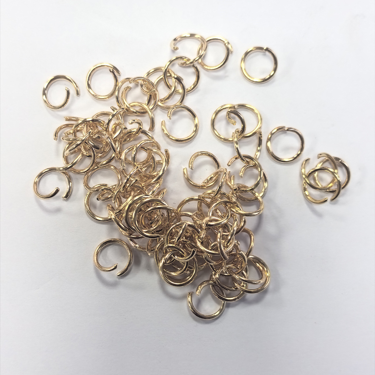 18# kc gold [electroplated light gold] / open jump ring