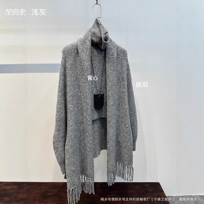 衣号自制羊驼拉毛工艺高领背心针织上衣打底女纯色针织衫毛衣韩系|undefined