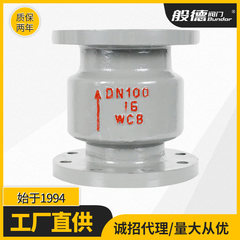 立式止回阀H42H-16C铸钢消声止回阀静音式逆止阀水泵法兰单向阀门