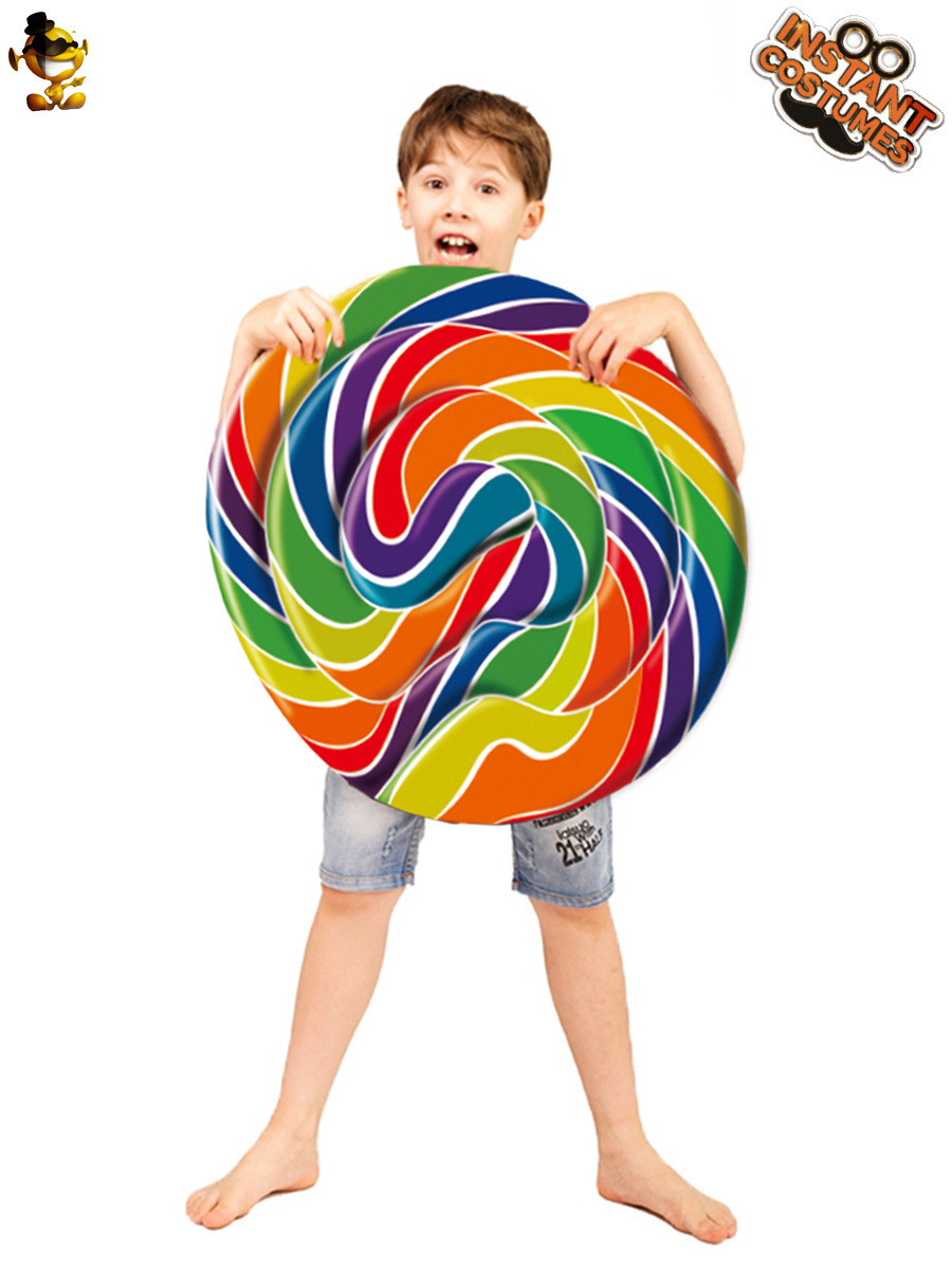 Ola caramelo familia fiesta traje de caramelo padre-niño traje divertido piruleta carnaval Cosplay COS traje
