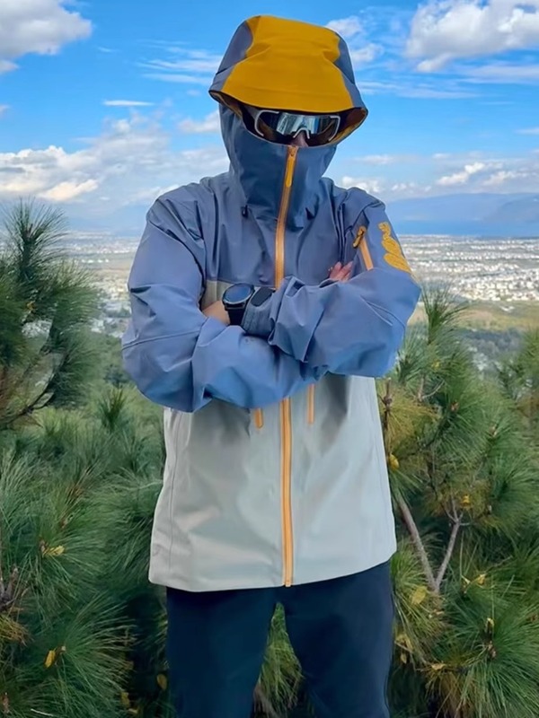 NASALIKE台州鸟家硬壳LT冲锋衣SV7防风防雨蛇年限定黄金蟒登山服|undefined