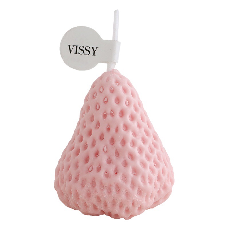 Venta al por mayor fresa aromaterapia vela de soja cera mano regalo vela creativa fragancia decoración hecha a mano vela de modelado