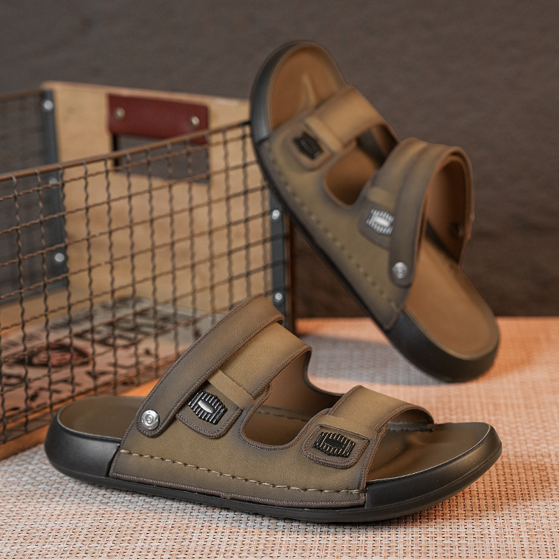 Sandalias para hombre verano nuevo estilo transpirable conducción exterior deportes ocio zapatos de playa antideslizantes resistentes al desgaste zapatillas ligeras y cómodas image 19