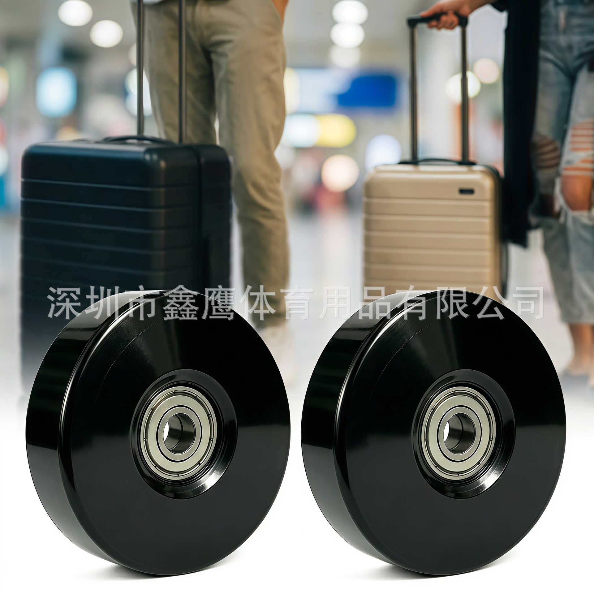 Luggage trolley case rubber wheels, PU silent casters, wear-resistant wheels, detachable wheels, universal replacement and repair