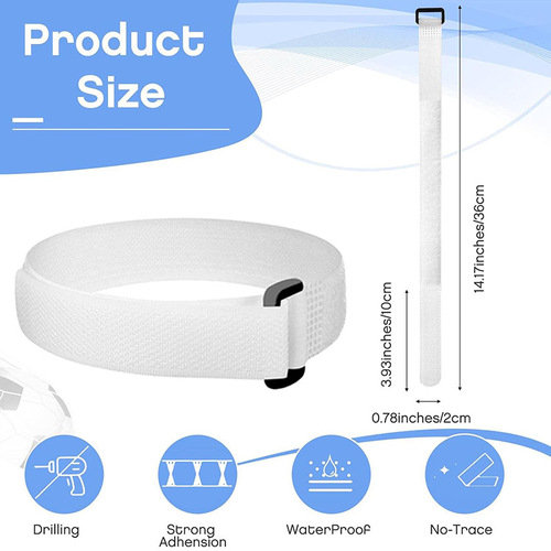 Football net self-adhesive tape football accessory fixed tape goal strap reverse buckle tie multi-color football net Velcro strap