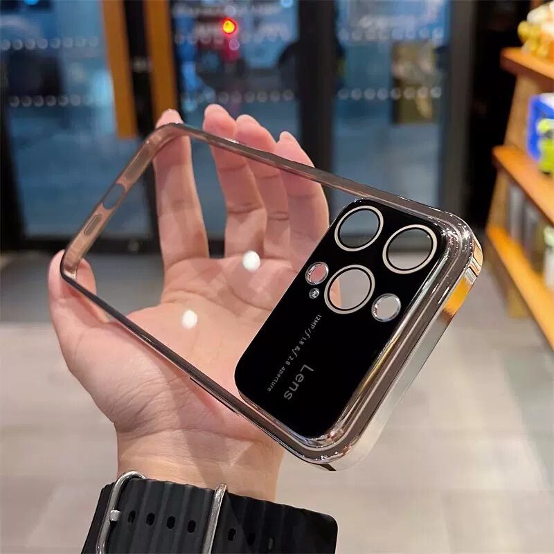 iPhone16ProMAX 大型ウィンドウゴーグル携帯電話ケース Apple 15 電気メッキ PC 透明磁気ハードケース 14 に適しています。|undefined