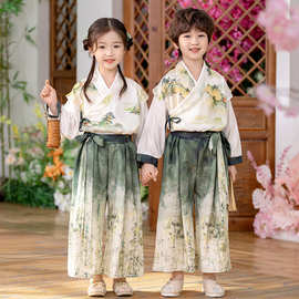 男童汉服2025新款儿童唐装中国风古典胸妹子帅气国学服演出服套装