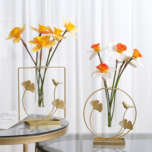 Creative home decorations living room desktop flower arrangement ornaments ins dining table fake flowers simulated flowers vase high-end